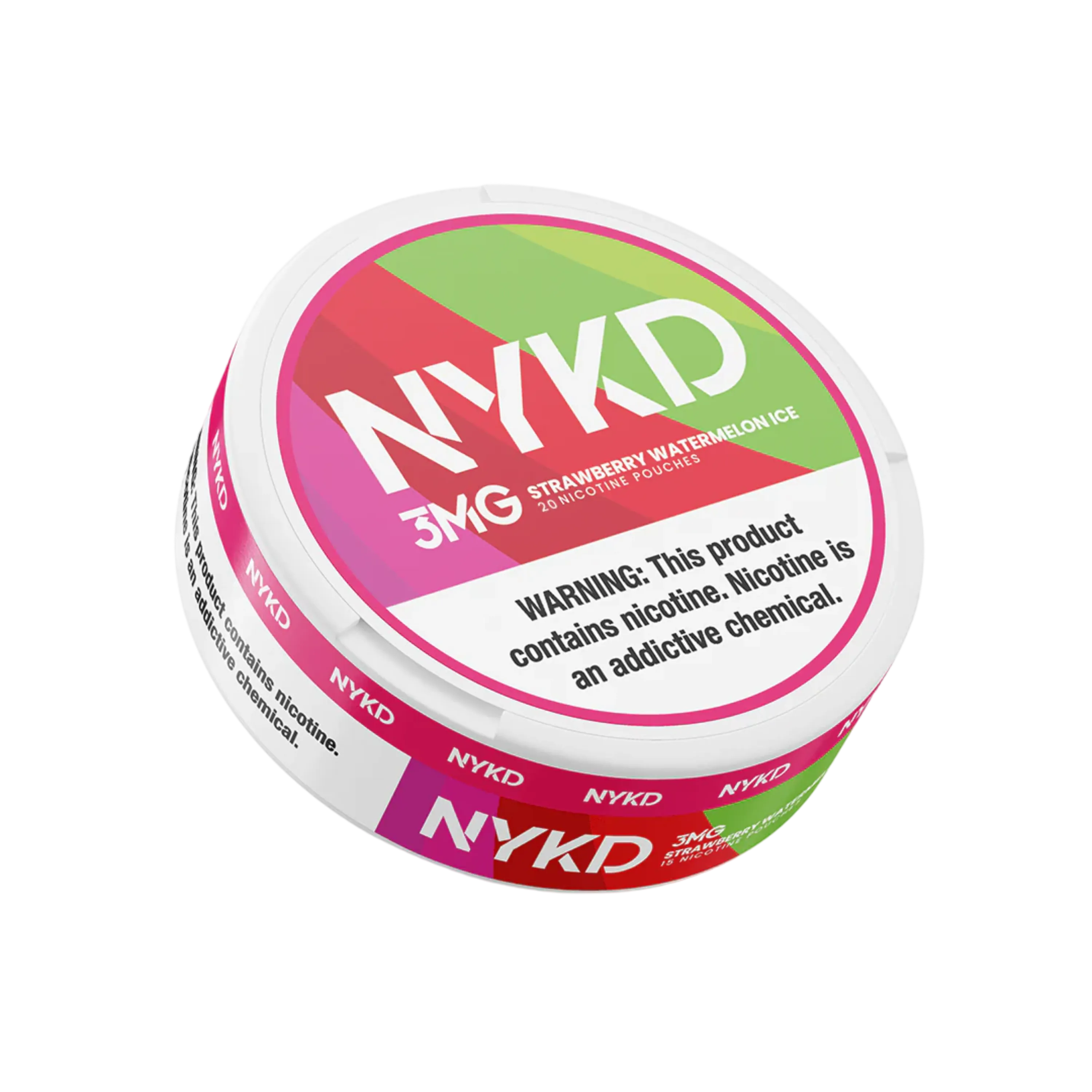 Strawberry Watermelon Ice NYKD Nicotine Pouches 3mg