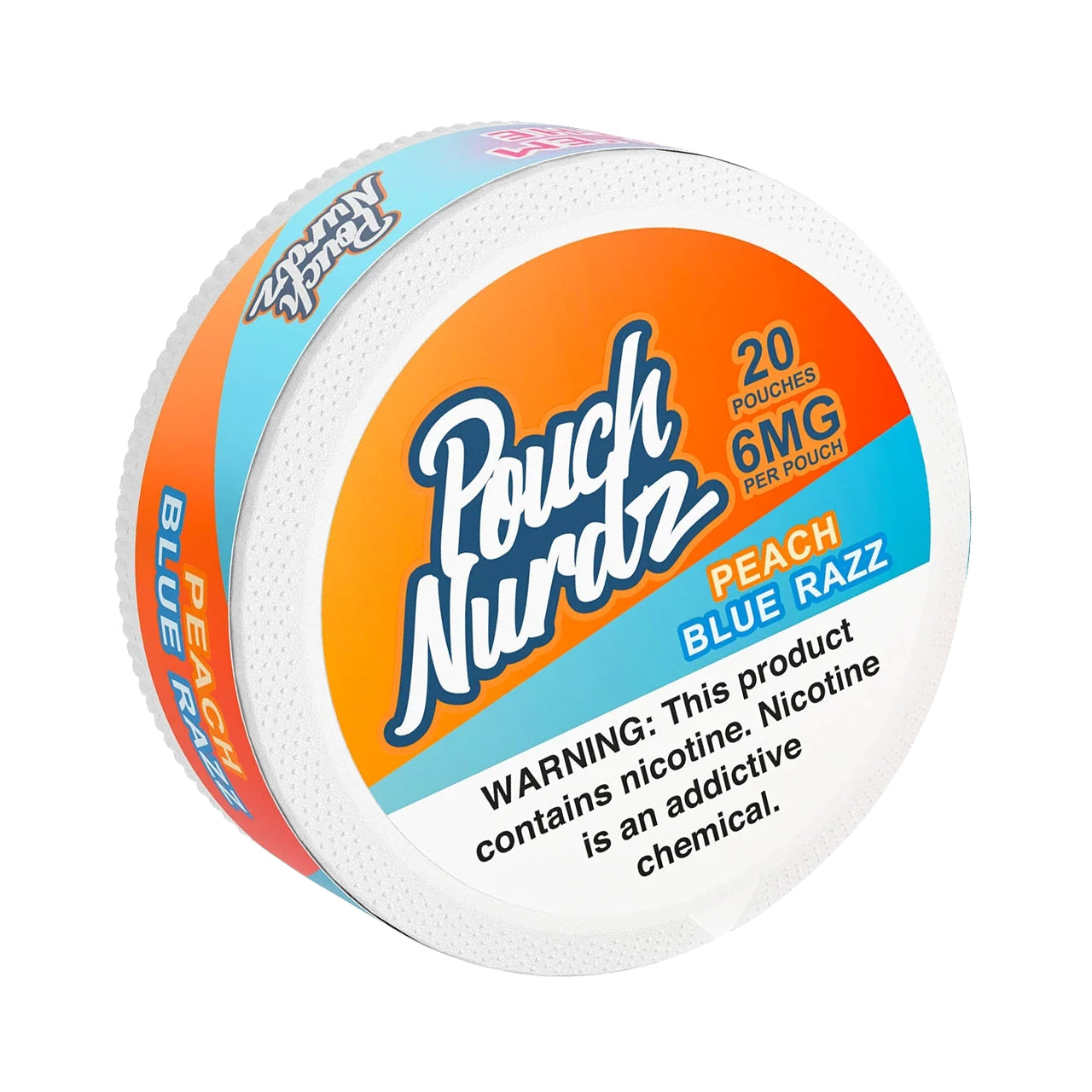 Peach Blue Razz Pouch Nurdz Nicotine Pouches 6mg