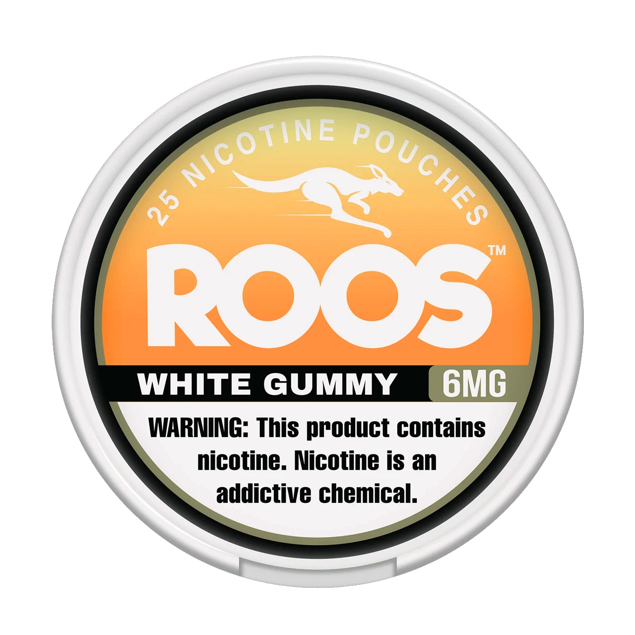 White Gummy Roos Nicotine Pouches 6mg