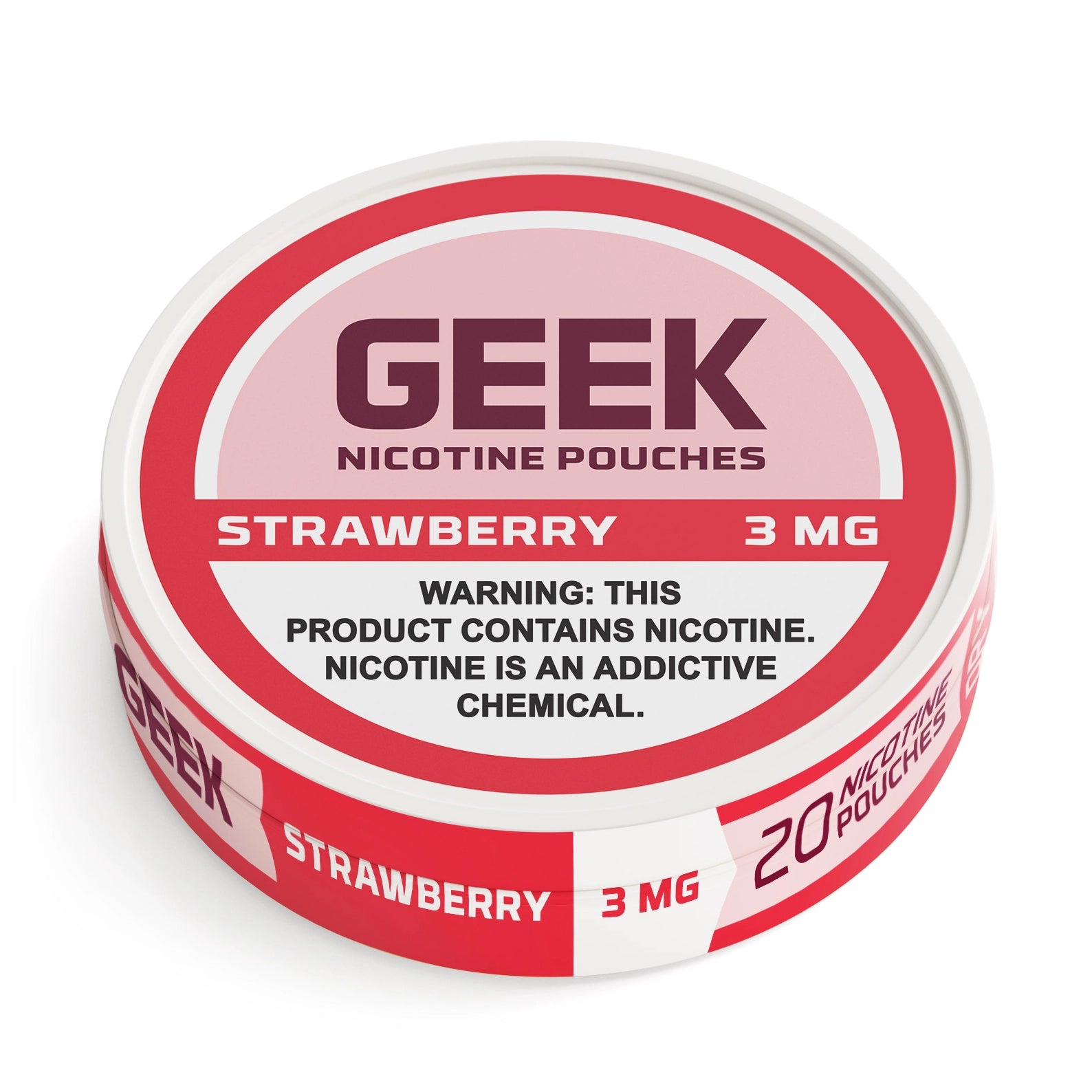 Strawberry GEEK Nicotine Pouches 3mg