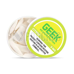 Open Box Citrus GEEK Nicotine Pouches 3mg