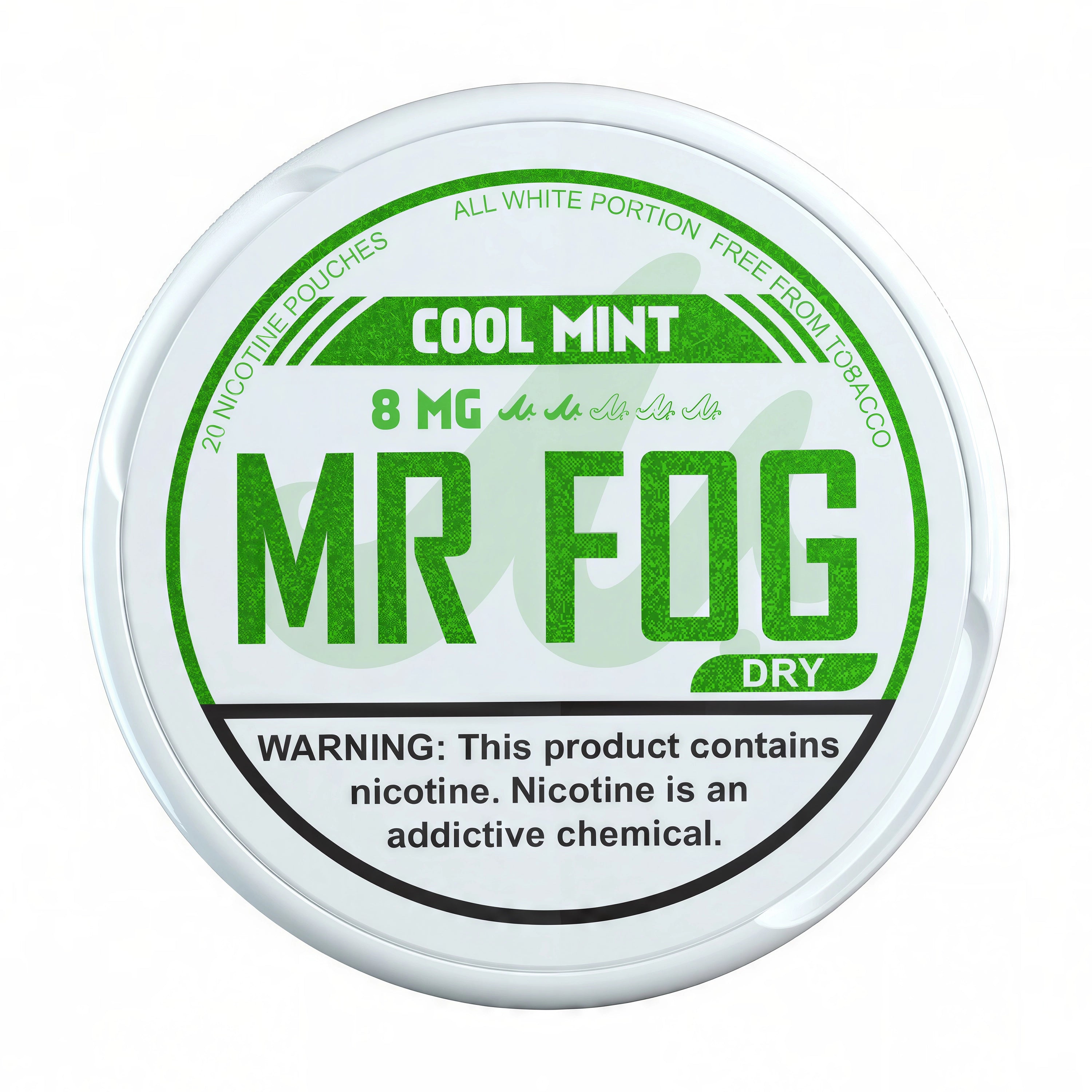 Menta Fresca Mr Fog Bolsas de nicotina 8mg Seco