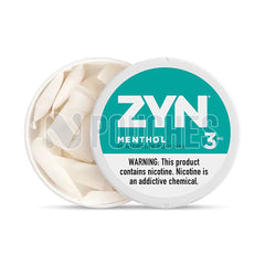 Open Box Menthol Zyn Nicotine Pouches 3mg