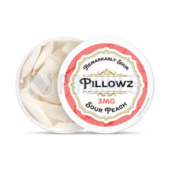 Open Box Sour Peach Pillowz Nicotine Pouches 3mg