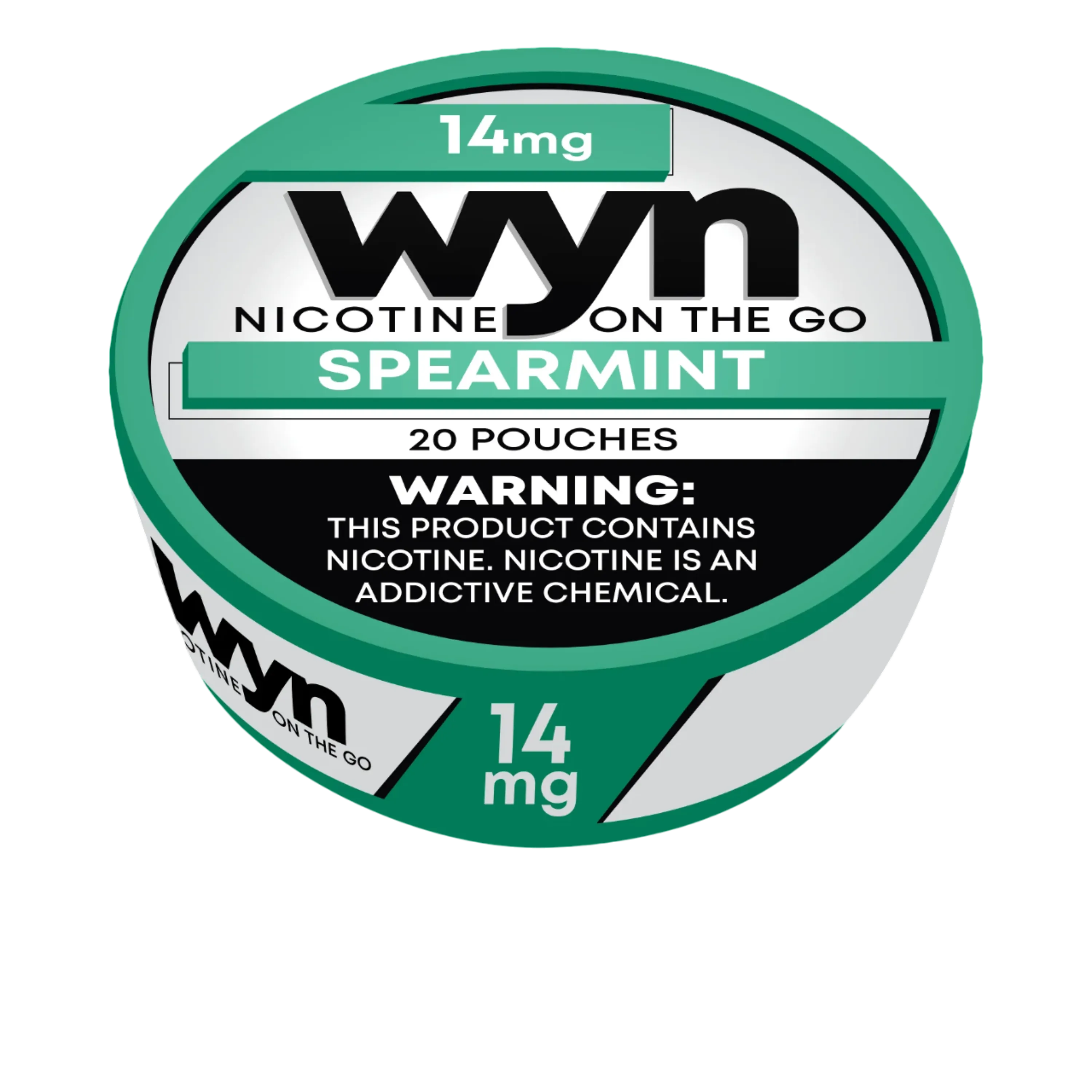 Spearmint Wyn bolsas de nicotina 14mg