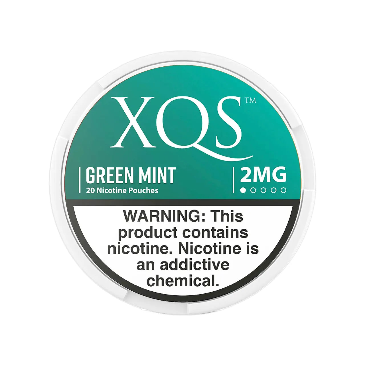 Green Mint XQS Nicotine Pouches 2mg