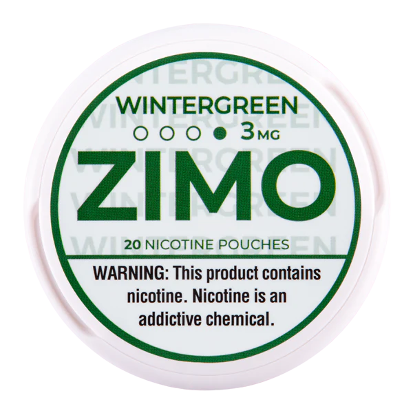 Wintergreen ZIMO Bolsas de Nicotina 3mg