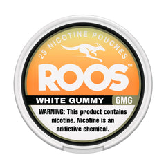 White Gummy Roos Nicotine Pouches 6mg