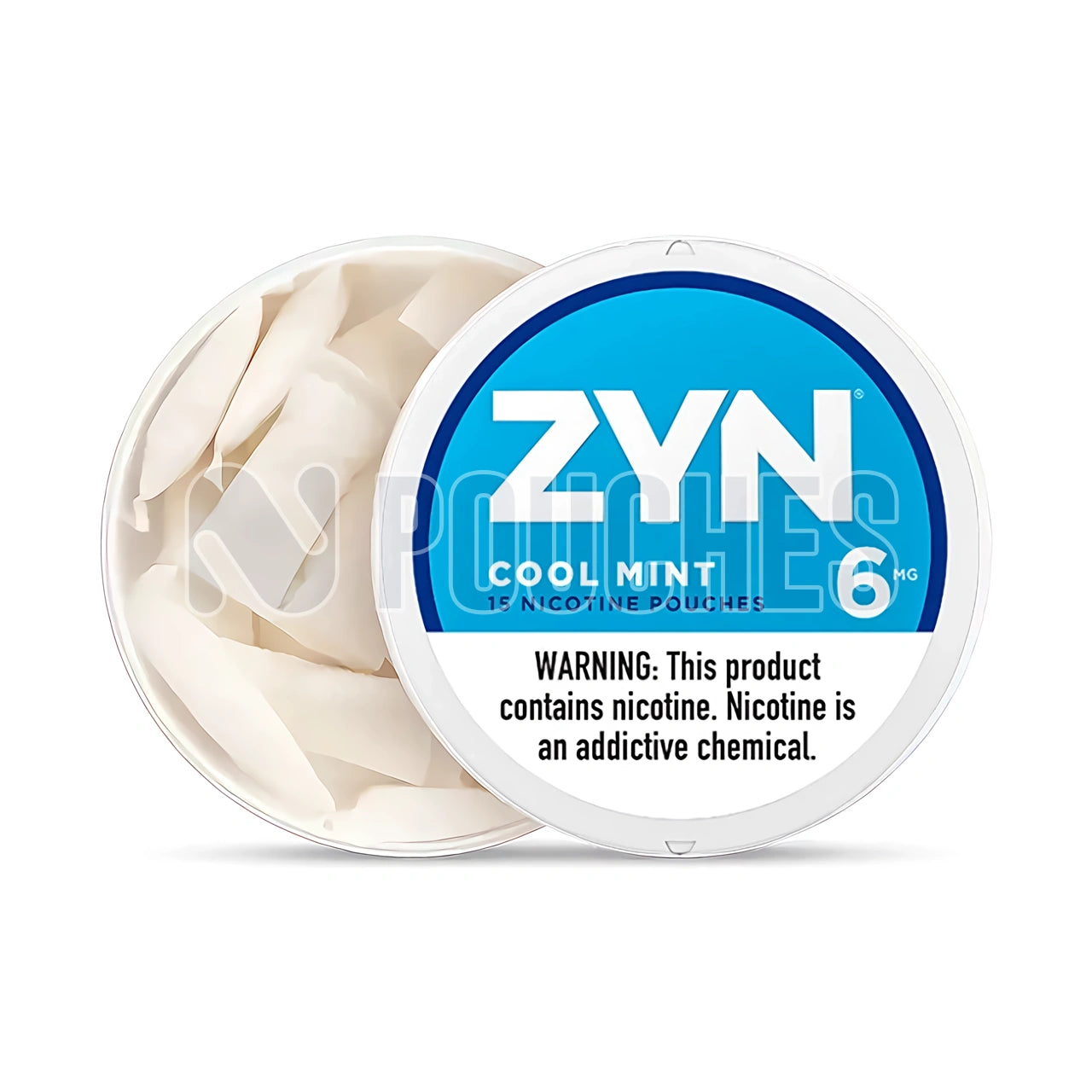 Open Box Cool Mint Zyn Nicotine Pouches 6mg