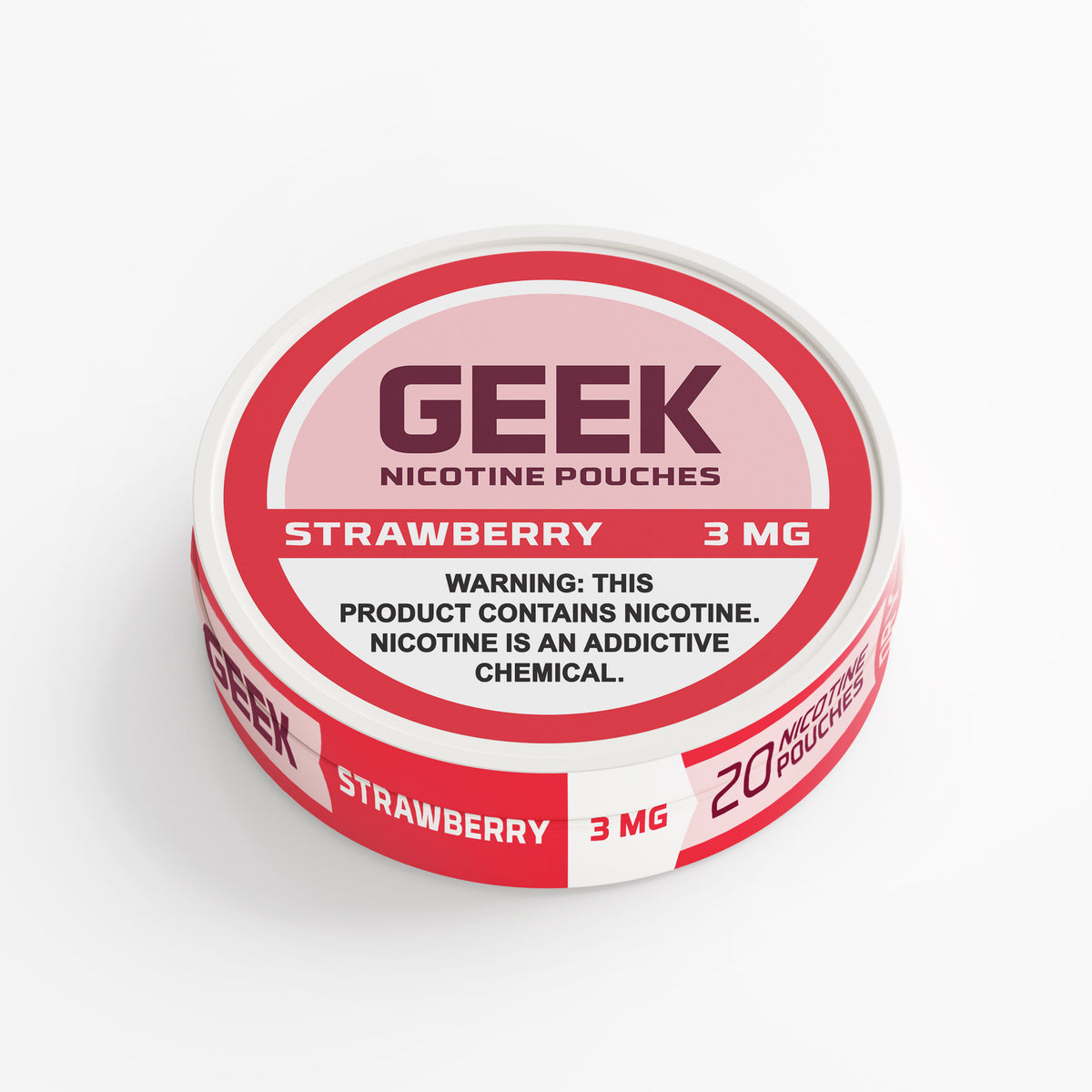 Strawberry GEEK Nicotine Pouches 3mg