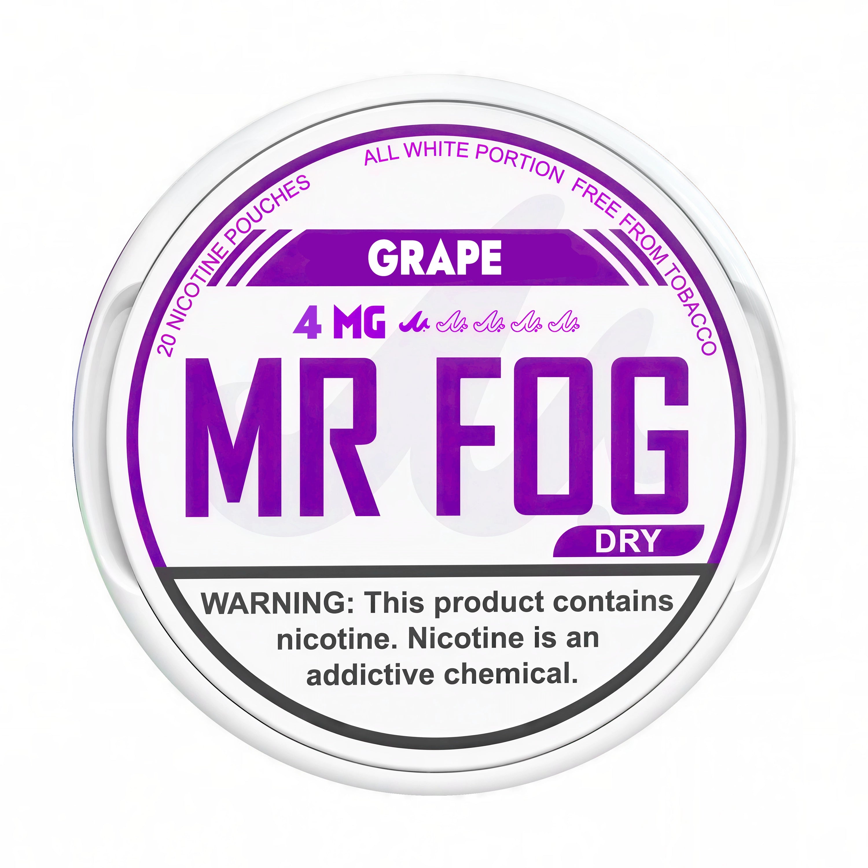 Grape Mr Fog Nicotine Pouches 4mg Dry