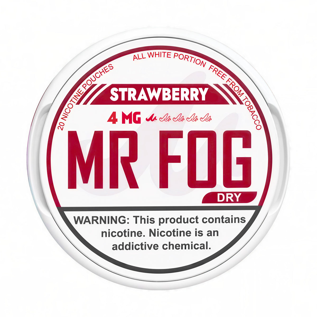 Strawberry Mr Fog Nicotine Pouches 4mg Dry