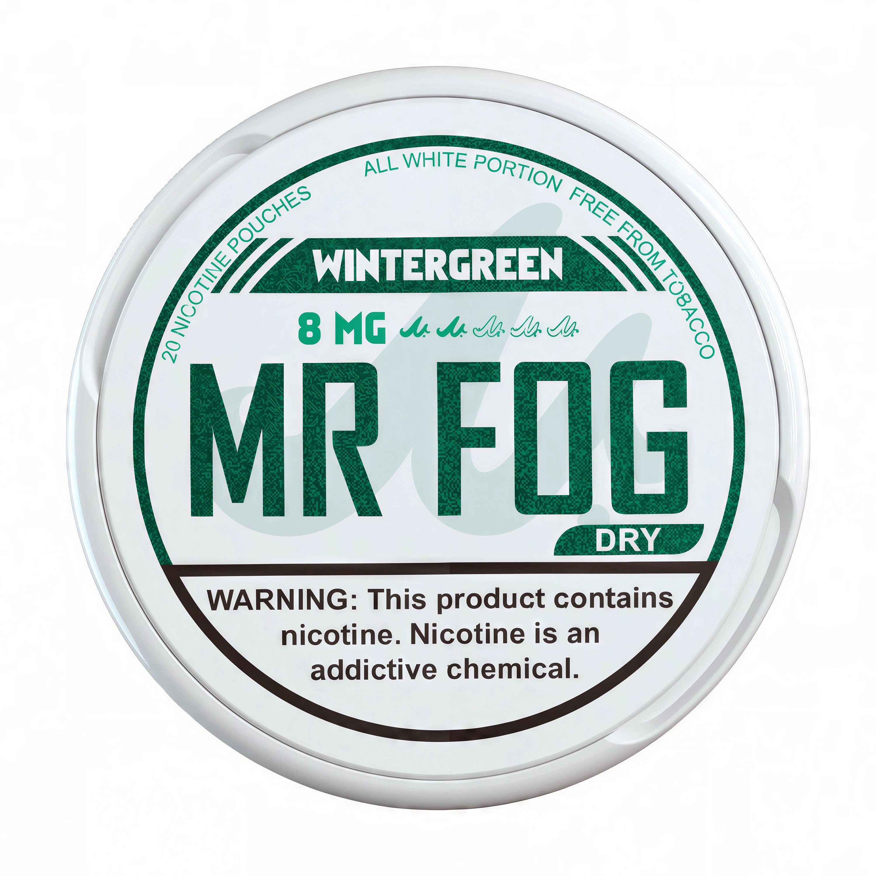 Wintergreen Mr Fog Bolsas de Nicotina 8mg Seco