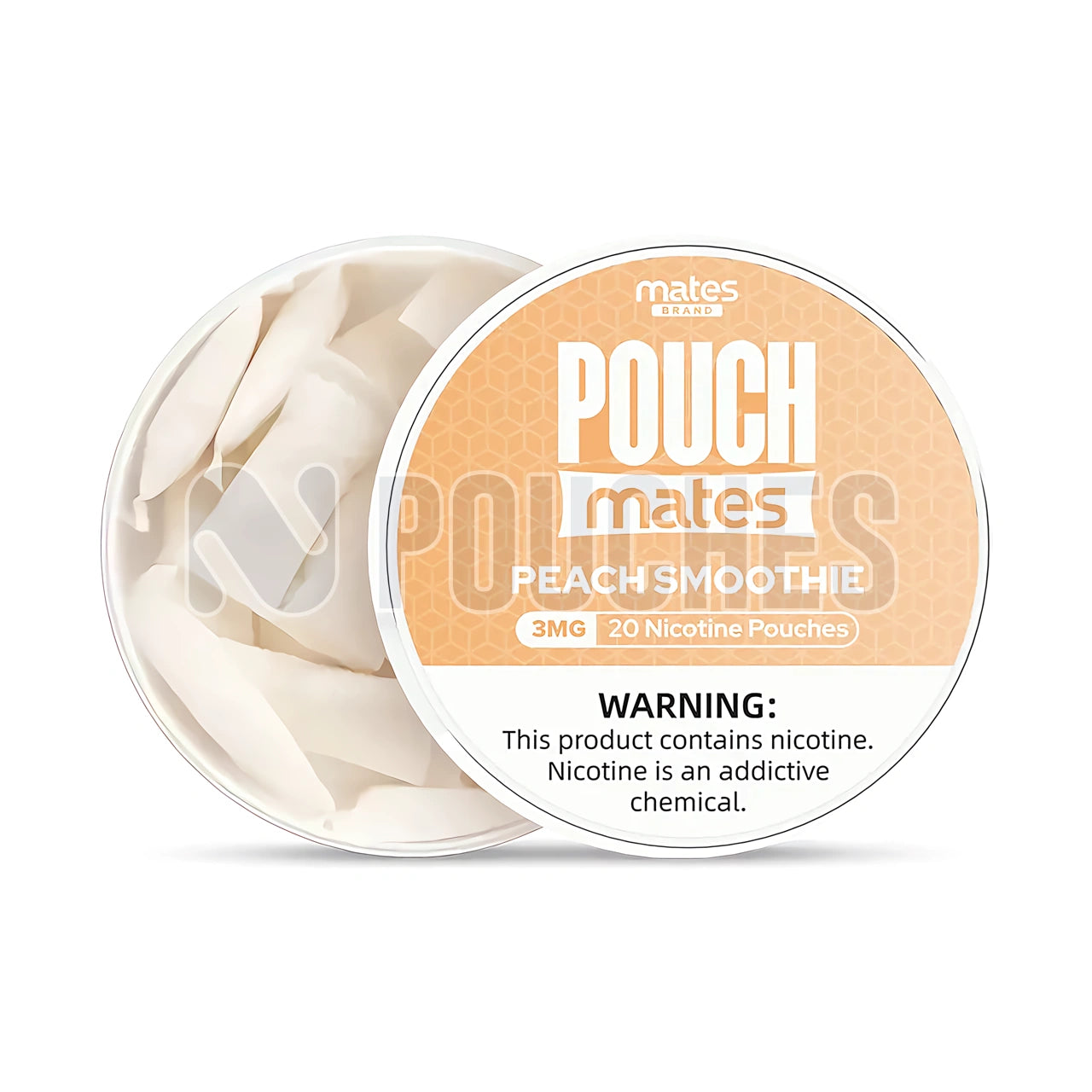 Open Box Peach Smoothie PouchMates Nicotine Pouches 3mg