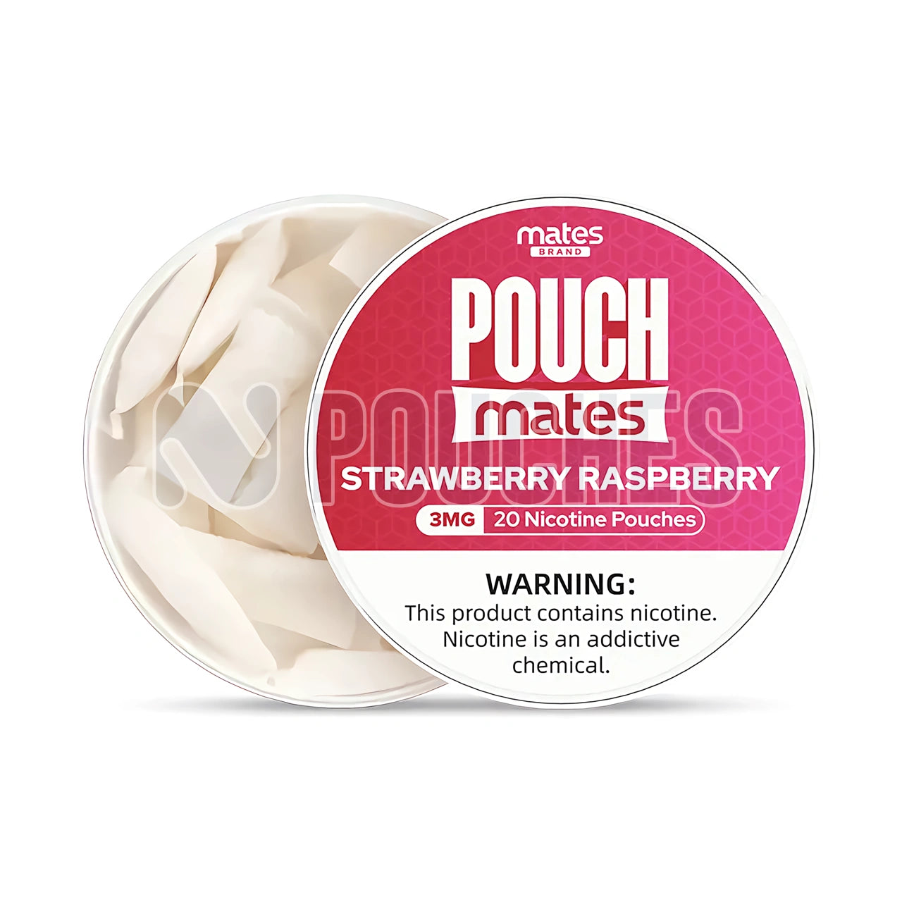 Open Box Strawberry Raspberry PouchMates Nicotine Pouches 3mg
