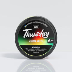 Wintergreen - Wet Slim Thursday Nicotine Pouches 6mg