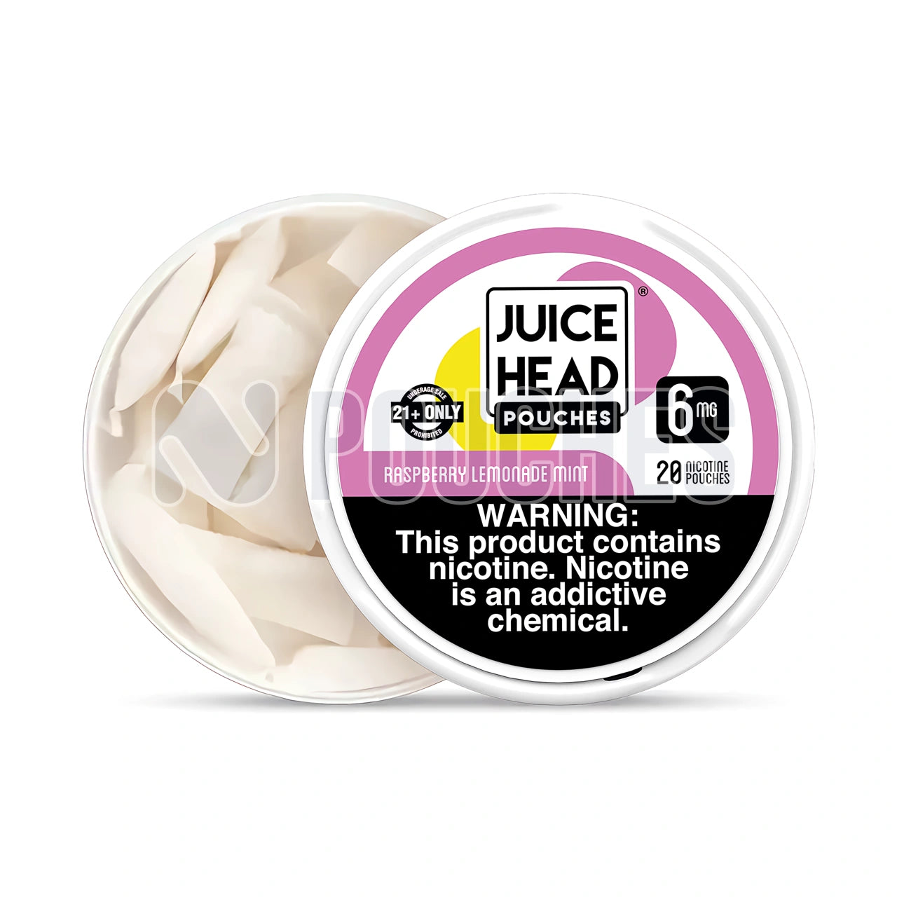 Open Box Raspberry Lemonade Mint Juice Head Nicotine Pouches 6mg