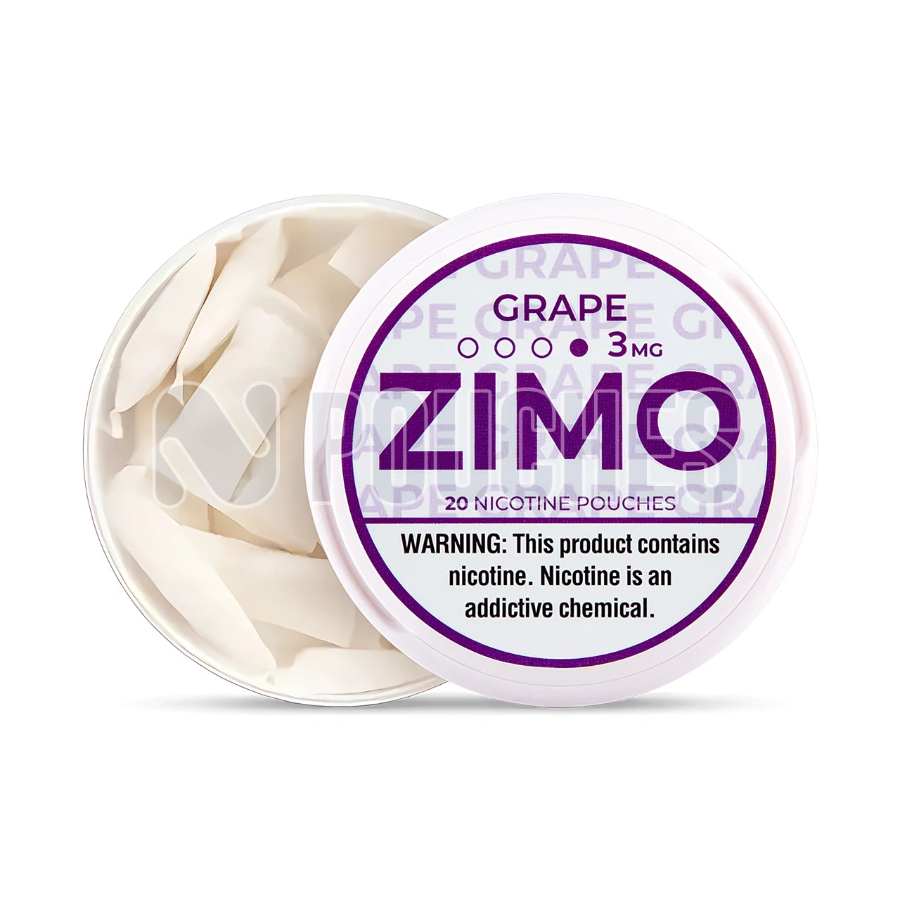 Open Box Grape ZIMO Nicotine Pouches 3mg