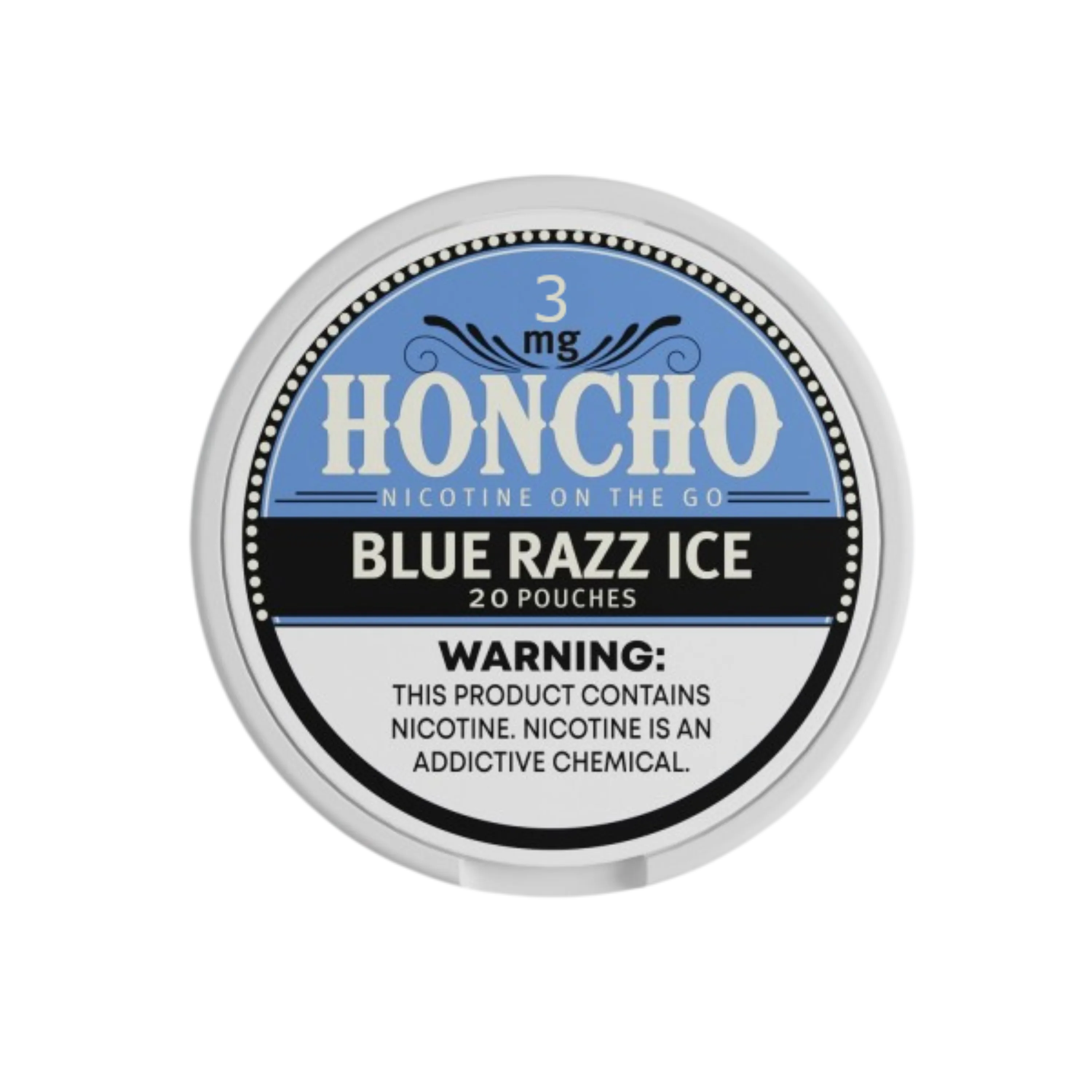 Blue Razz Ice Honcho Nicotine Pouches 3mg