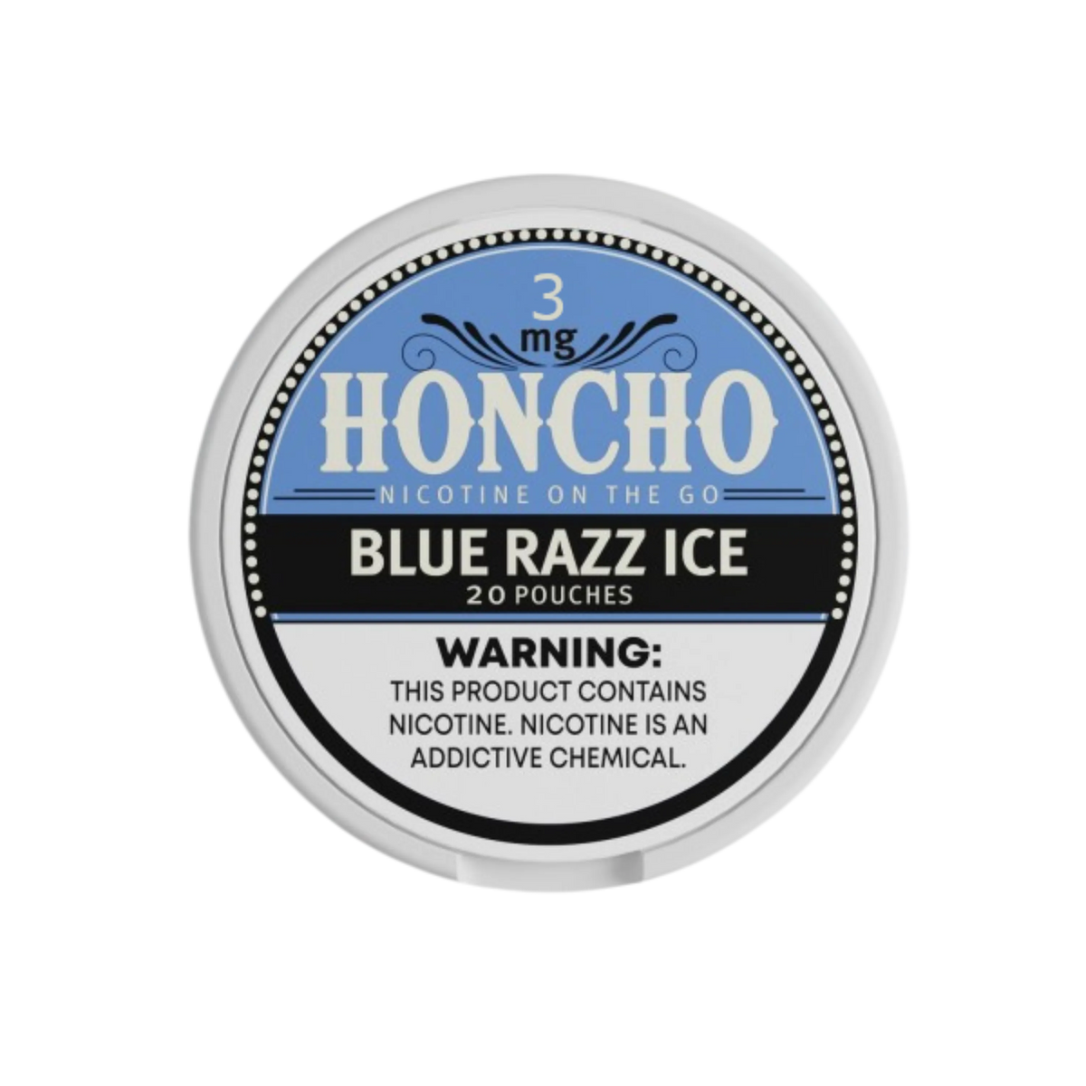 Blue Razz Ice Honcho Nicotine Pouches 3mg