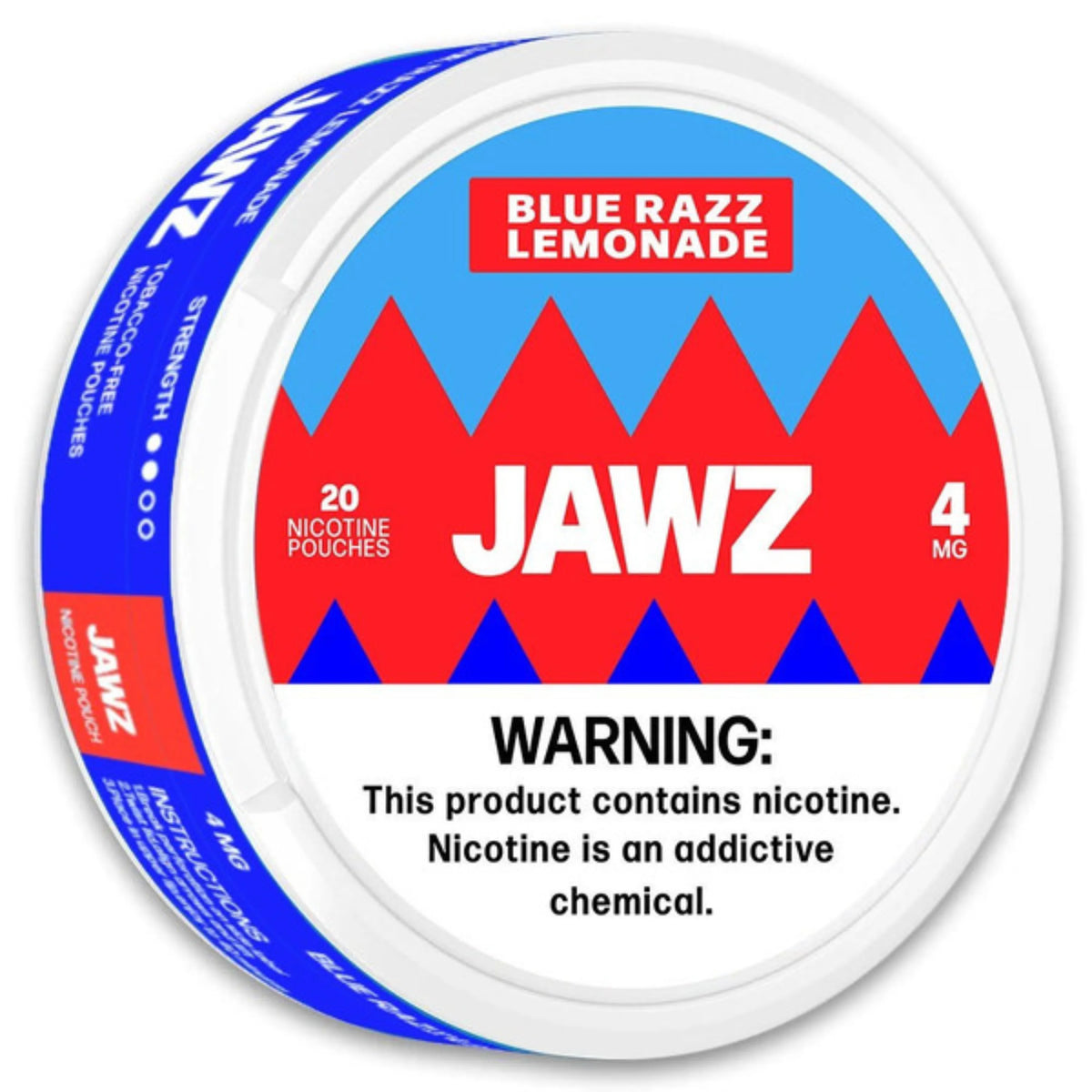 Blue Razz JAWZ Nicotine Pouches 4mg