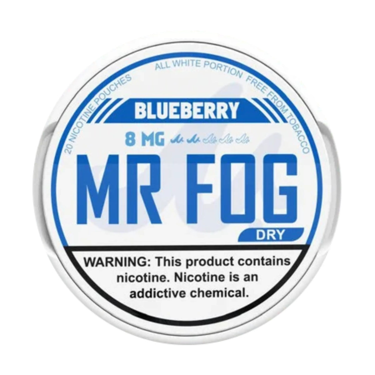 Blueberry Mr Fog Nicotine Pouches 8mg Dry