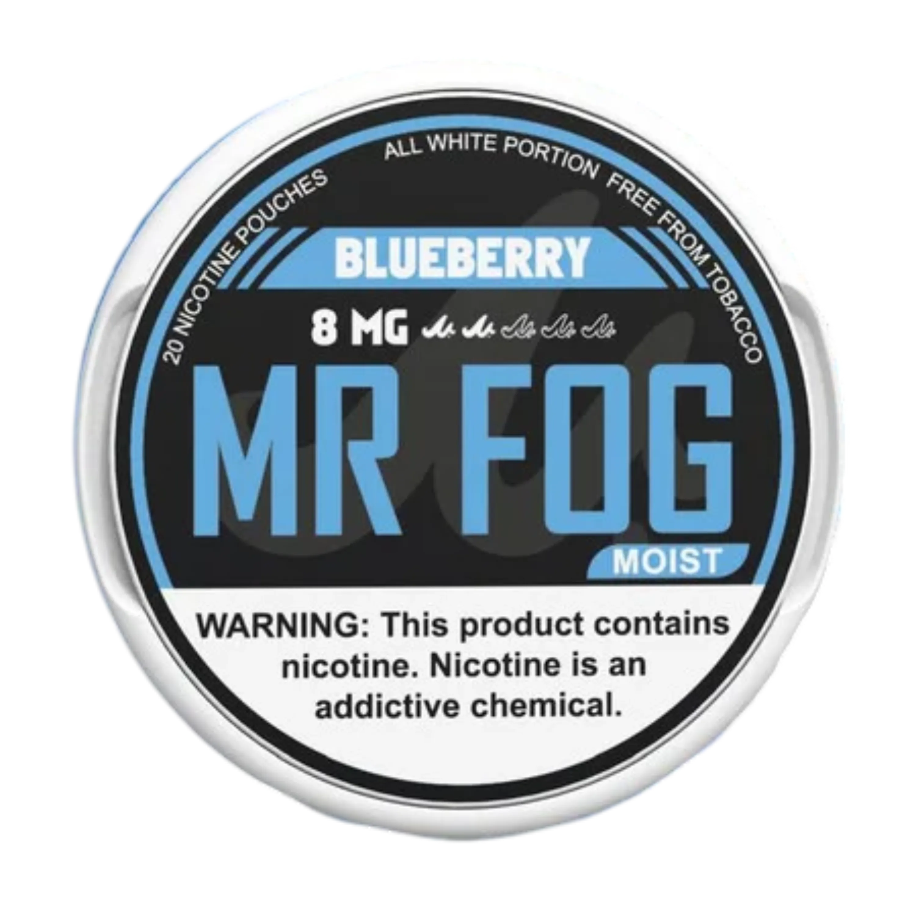 Blueberry Mr Fog Nicotine Pouches 8mg Moist