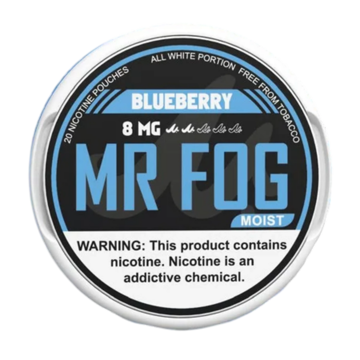 Blueberry Mr Fog Nicotine Pouches 8mg Moist