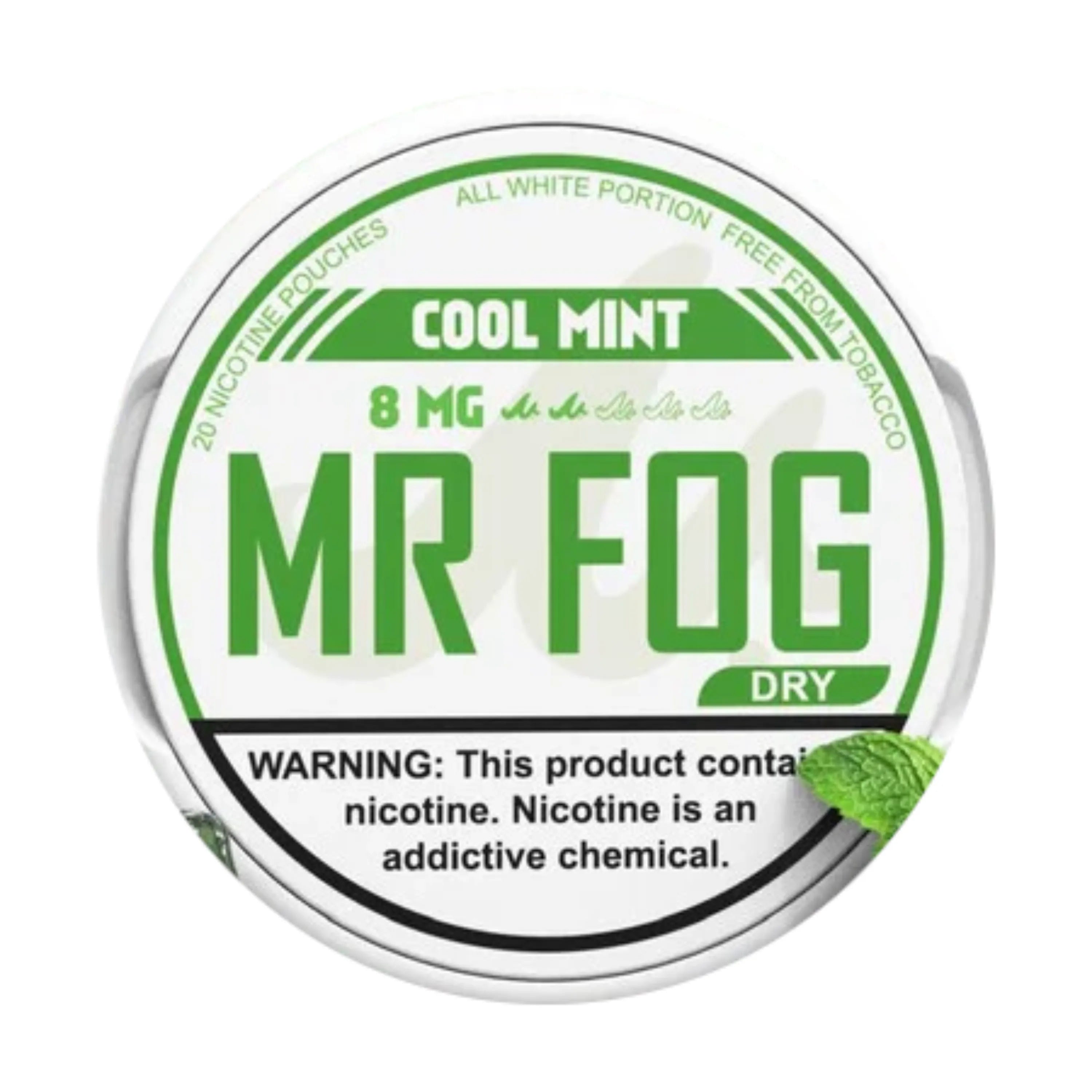 Cool Mint Mr Fog Nicotine Pouches 8mg Dry