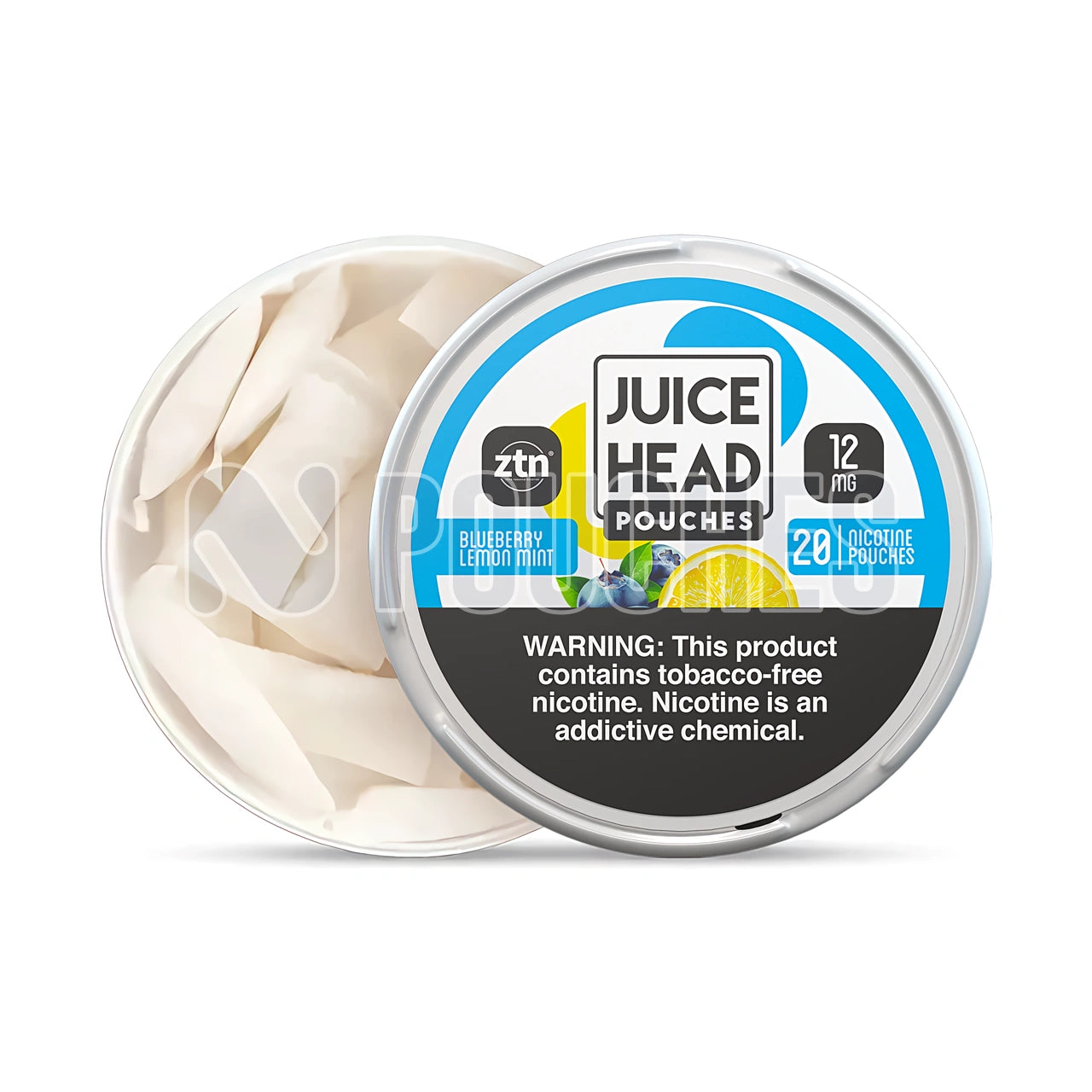 Open Box Blueberry Lemon Mint Juice Head Nicotine Pouches 12mg