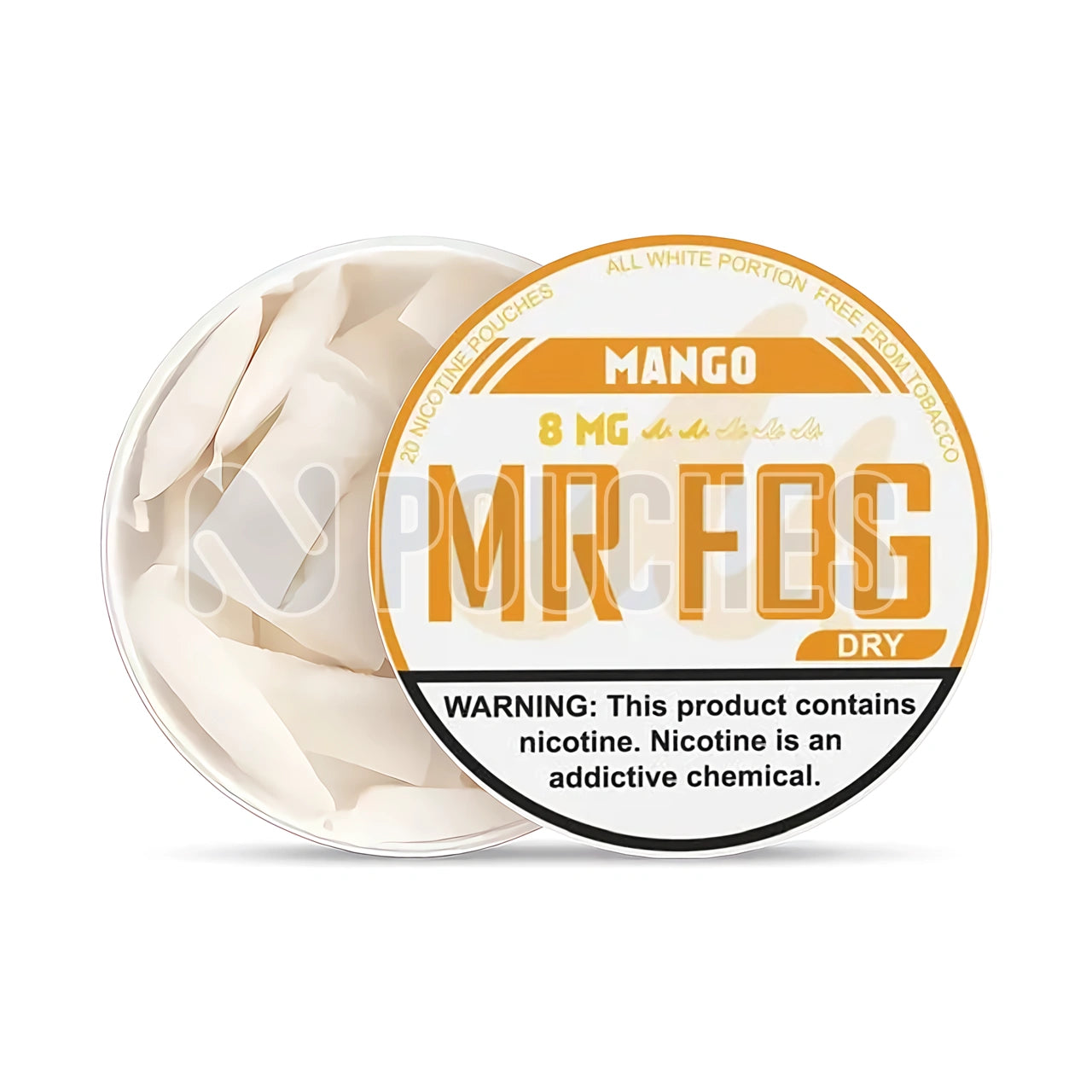 Open Box Mango Mr Fog Nicotine Pouches 8mg Dry