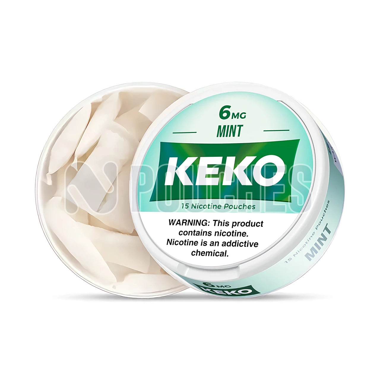 Open Box Mint KEKO Nicotine Pouches 6mg