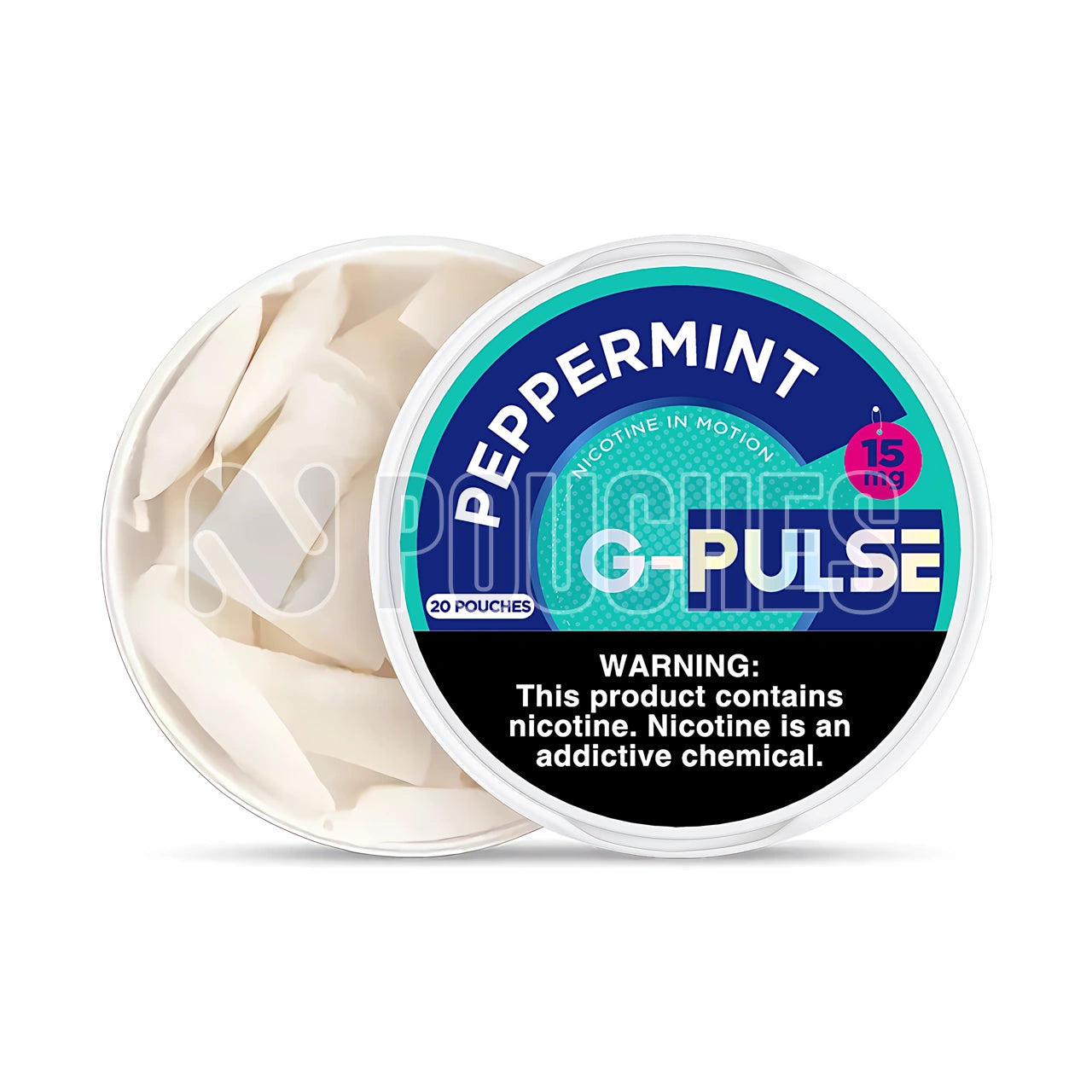 Open Box Peppermint G-Pulse Nicotine Pouches 15mg