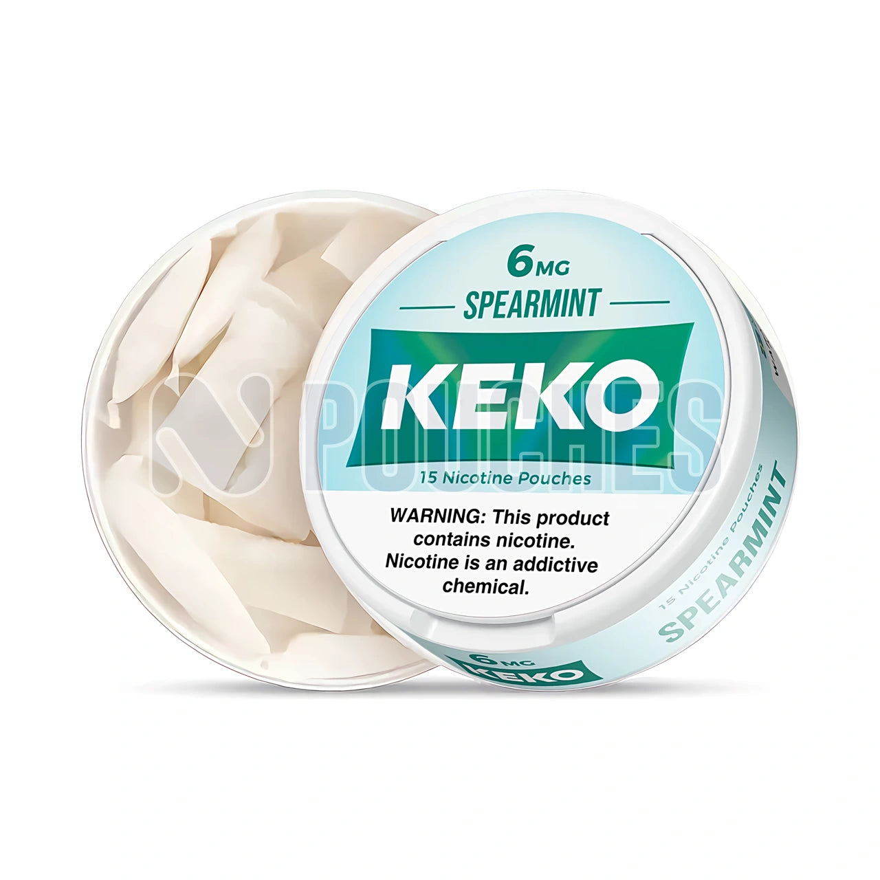 Open Box Spearmint KEKO Nicotine Pouches 6mg