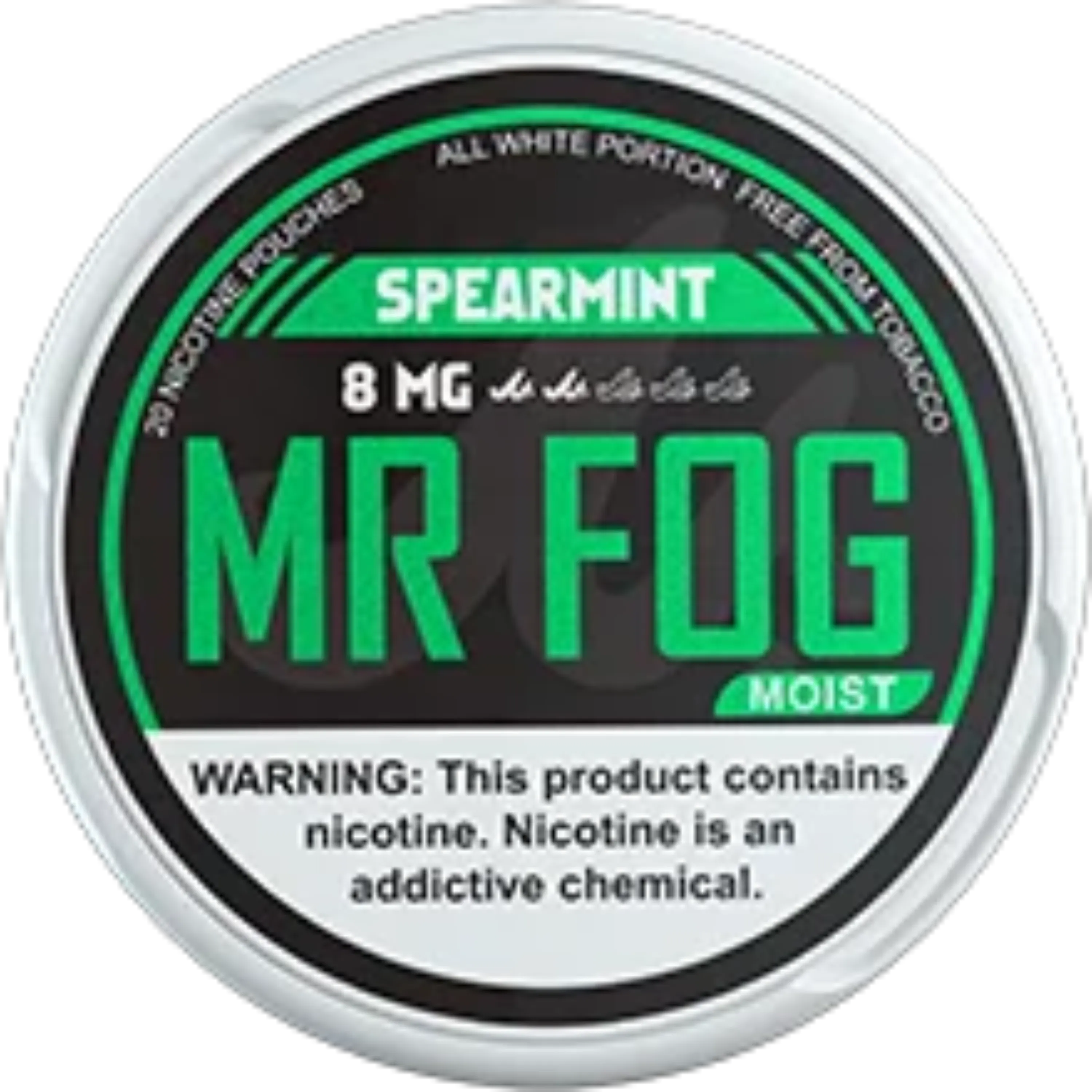 Spearmint Mr Fog Nicotine Pouches 8mg Moist