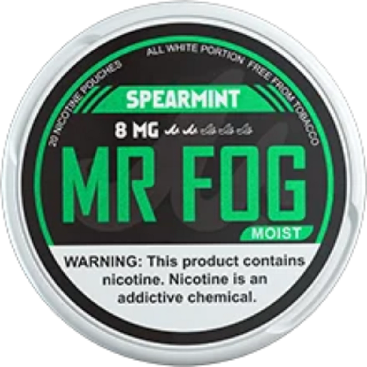 Spearmint Mr Fog Nicotine Pouches 8mg Moist