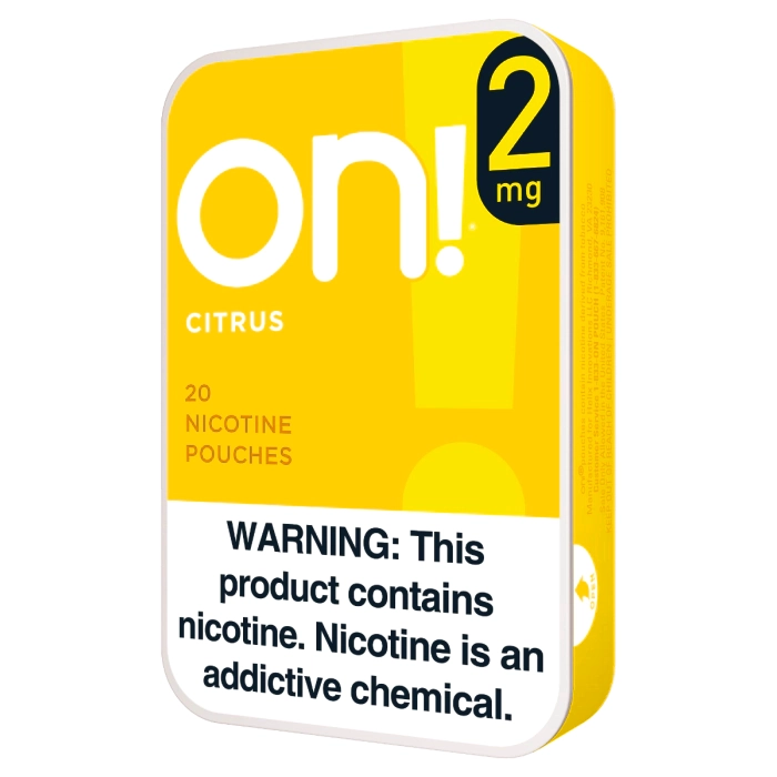 4_1_2025ONnicotinepouches-2-MG-citrus.png Citrus On! Nicotine Pouches 2mg