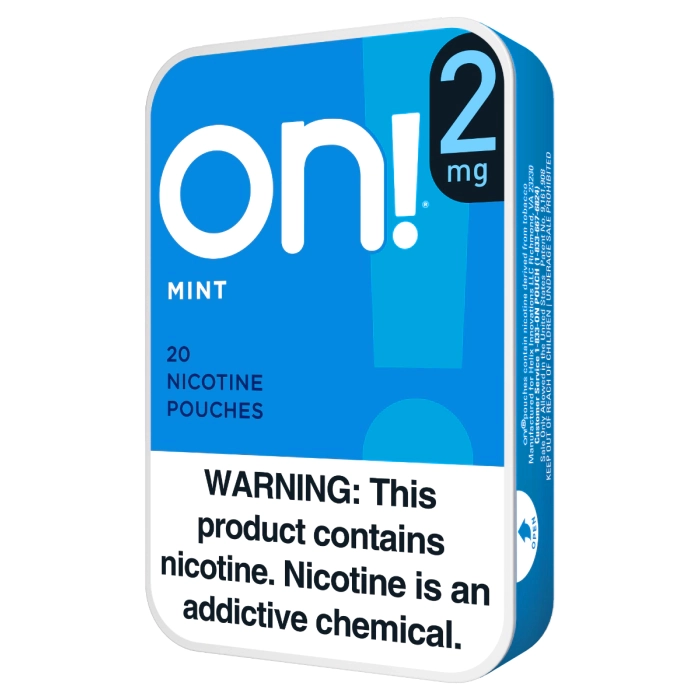 4_1_2025ONnicotinepouches-2-MG-mint.png Mint On! Nicotine Pouches 2mg