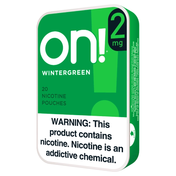 4_1_2025ONnicotinepouches-2-MG-wintegreen.png Wintergreen On! Nicotine Pouches 2mg