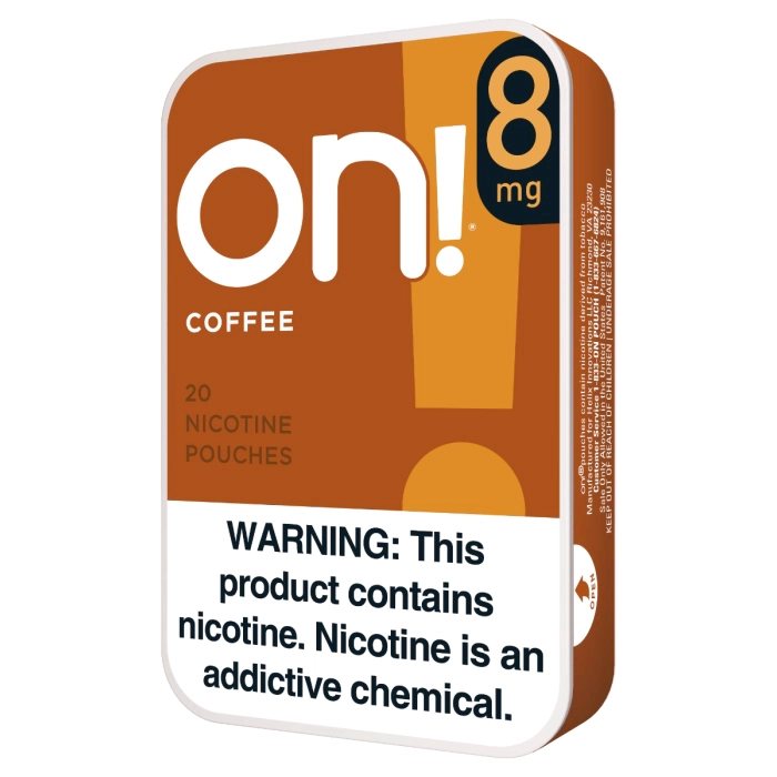 4_1_2025ONnicotinepouches-8-MG-coffee.png Coffee On! Nicotine Pouches 8mg