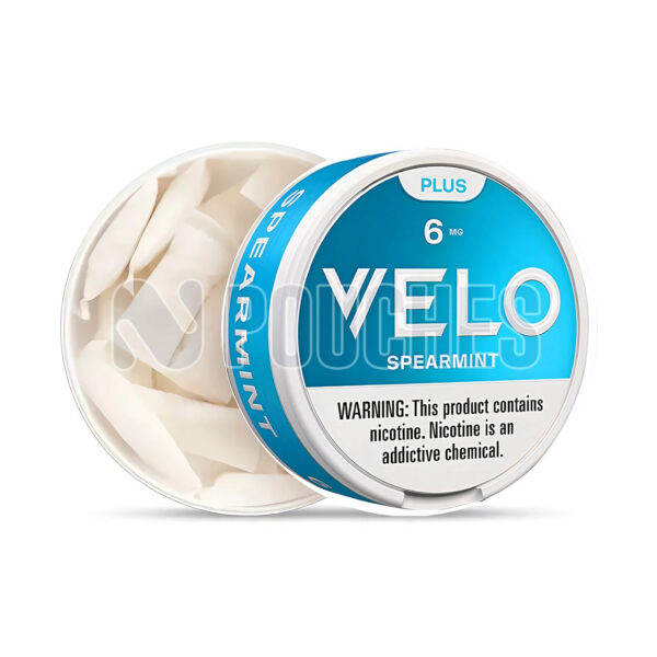 Open Box Spearmint VELO Plus Nicotine Pouches 6mg