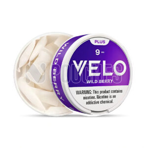 Open Box Wild Berry VELO Plus Nicotine Pouches 9mg