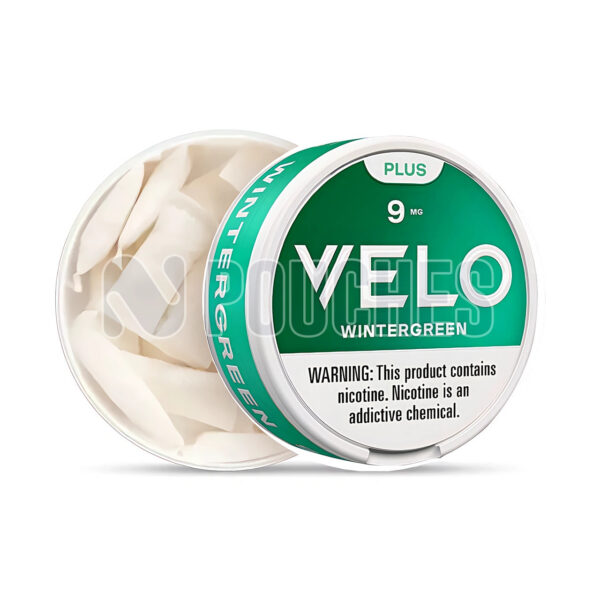 Open Box Wintergreen VELO Plus Nicotine Pouches 9mg