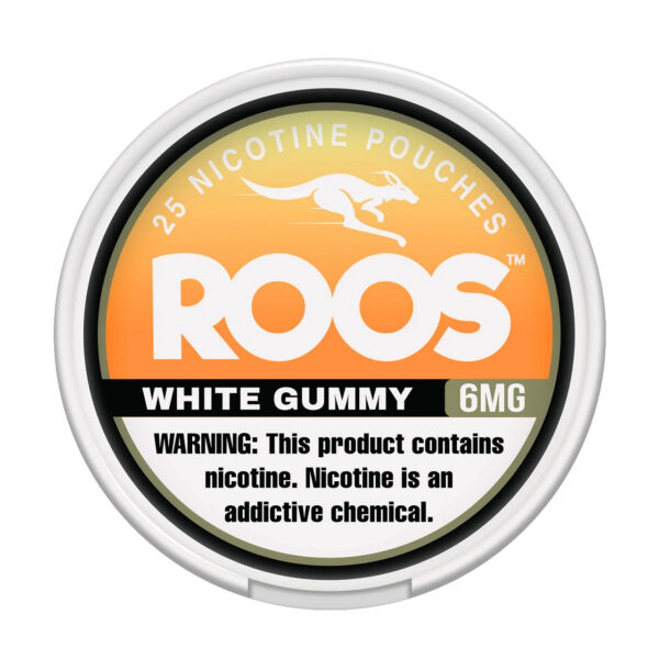 White Gummy Roos Nicotine Pouches 6mg
