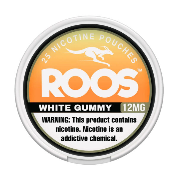 White Gummy Roos Nicotine Pouches 12mg