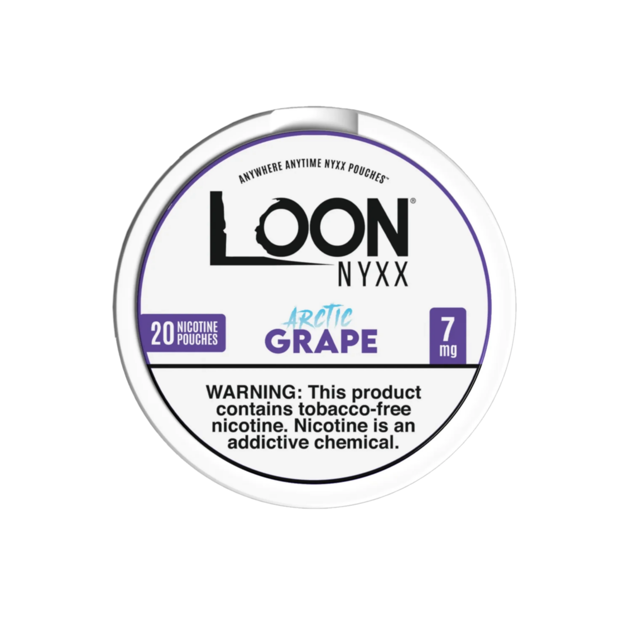 Arc-Grp-7-Top-3000x3000-1.png Grape Loon NYXX Nicotine Pouches 7mg