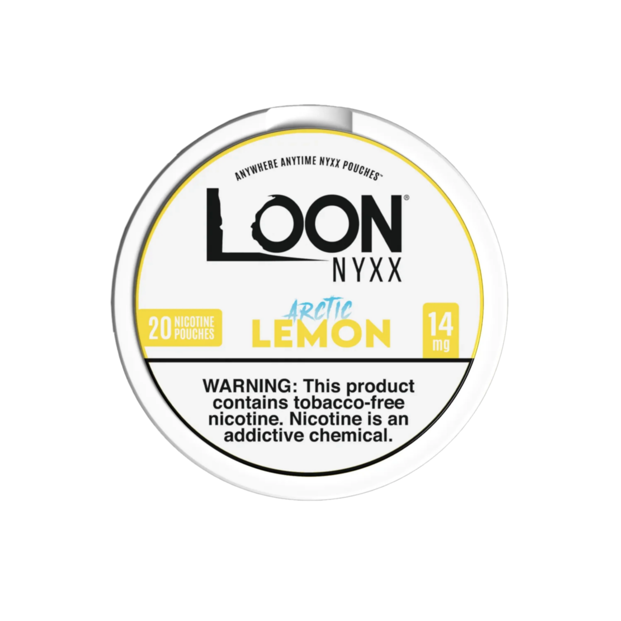 Arc-Lem-14-Top-3000x3000-1.png Arctic Lemon Loon NYXX Nicotine Pouches 14mg