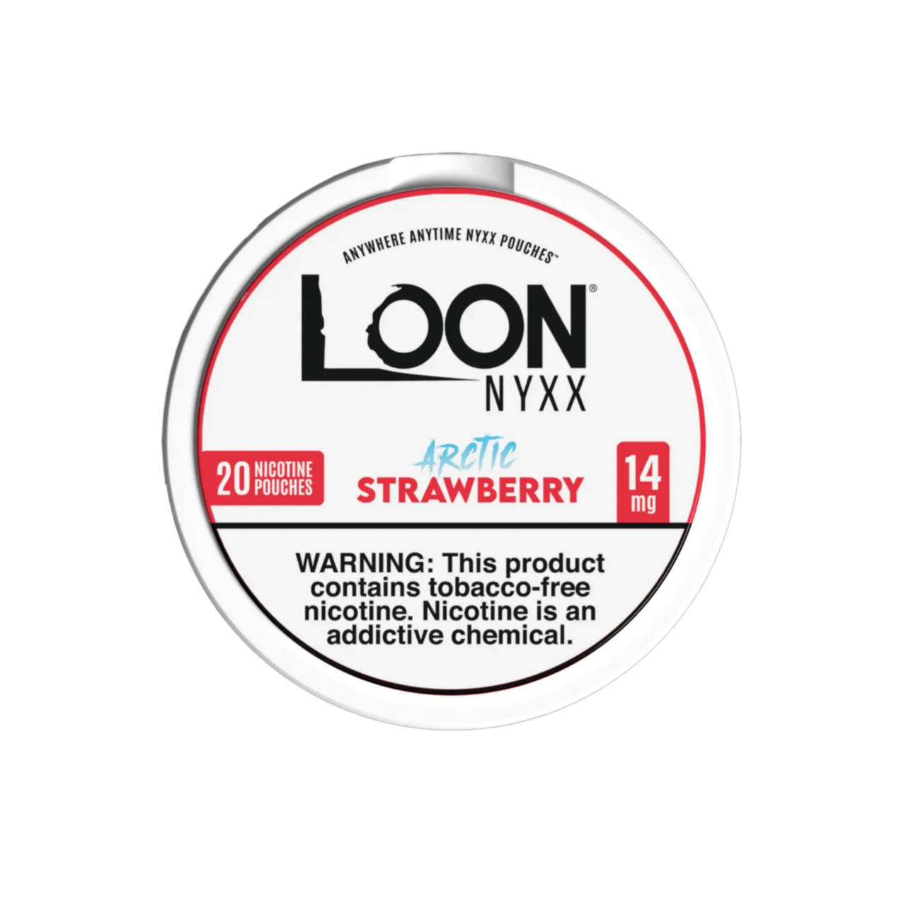 Arc-Str14-Top-3000x3000-1.png Strawberry Loon NYXX Nicotine Pouches 14mg