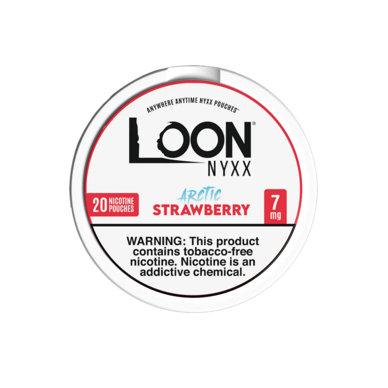 Arc-Str7-Top-3000x3000-1.png Strawberry Loon NYXX Nicotine Pouches 7mg