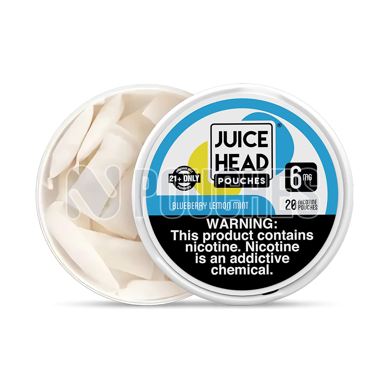 Open Box Blueberry Lemon Mint Juice Head Nicotine Pouches 6mg
